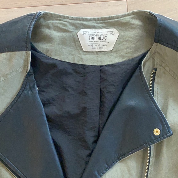 Leather and linen jacket - Picture 2 of 3